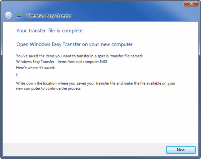 Screenshot of the application Windows Easy Transfer - #3