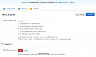 Screenshot of the application Joomla - #3