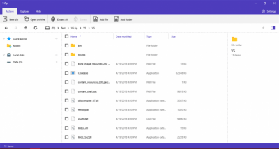 Screenshot of the application 9ZIP - #3