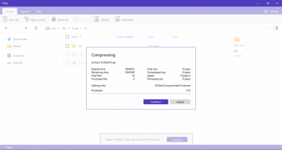 Screenshot of the application 9ZIP - #6