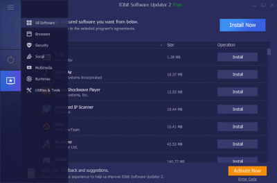 Screenshot of the application IObit Software Updater 2 - #3