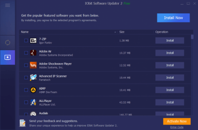 Screenshot of the application IObit Software Updater 2 - #4