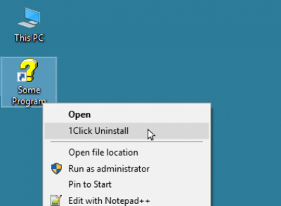 Screenshot of the application 1Click Uninstaller - #2