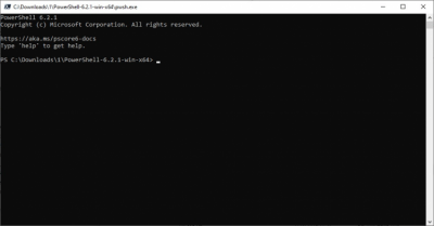 Screenshot of the application Windows PowerShell - #1