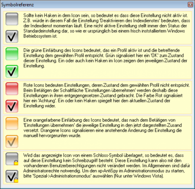 Screenshot of the application XP-AntiSpy - #4