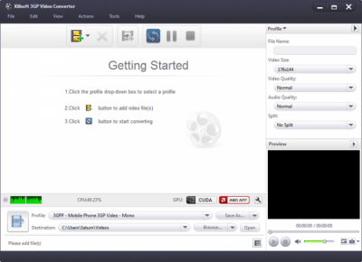 Screenshot of the application Xilisoft 3GP Video Converter - #1