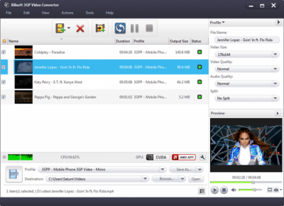 Screenshot of the application Xilisoft 3GP Video Converter - #2