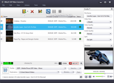 Screenshot of the application Xilisoft 3GP Video Converter - #4