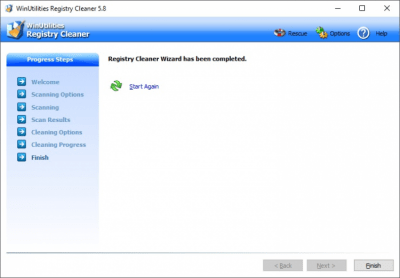 Screenshot of the application WinUtilities Free Registry Cleaner - #6