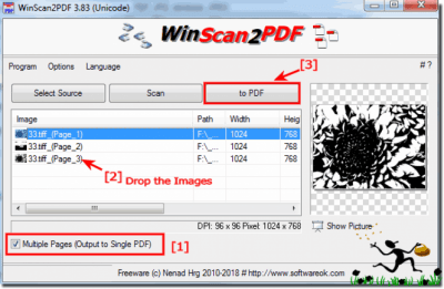 Screenshot of the application WinScan2PDF - #2
