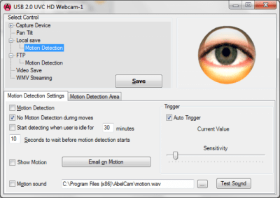 Screenshot of the application AbelCam - #4