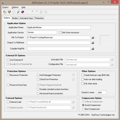 Screenshot of the application ASProtect 32 - #1