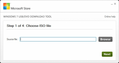 Screenshot of the application Windows USB/DVD Download Tool - #1