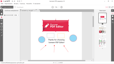 Screenshot of the application Icecream PDF Editor - #4
