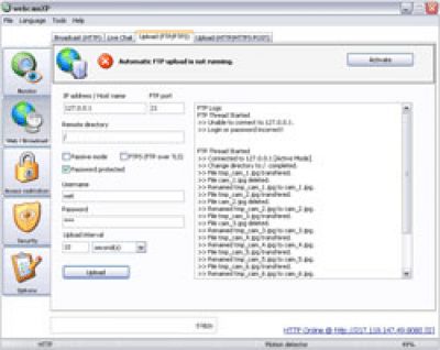 Screenshot of the application webcamXP - #3