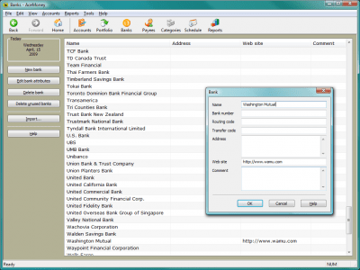 Screenshot of the application AceMoney Lite - #4