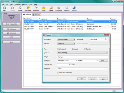 Screenshot of the application AceMoney Lite - #7