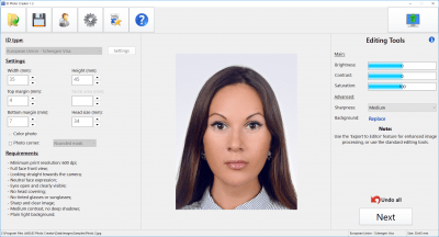 Screenshot of the application ID Photo Creator - #1