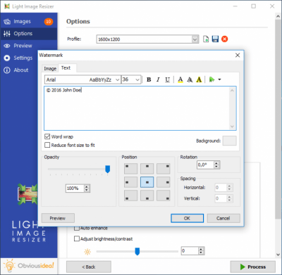 Screenshot of the application Light Image Resizer - #5