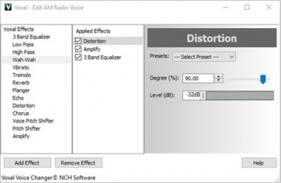 Screenshot of the application Voxal Voice Changer - #3