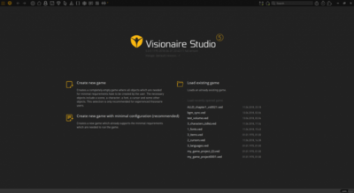 Screenshot of the application Visionaire Studio - #1