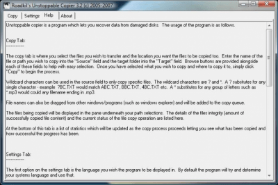 Screenshot of the application Unstoppable Copier - #3