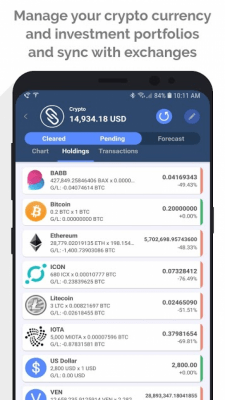 Screenshot of the application MoneyWiz 3 - Fiat and Crypto - #2