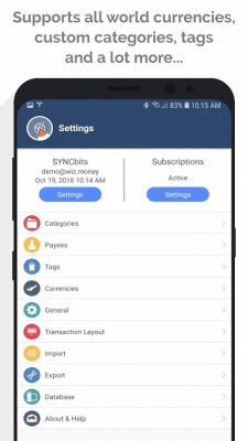 Screenshot of the application MoneyWiz 3 - Fiat and Crypto - #8