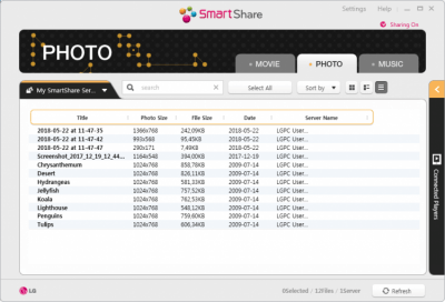Screenshot of the application LG Smart Share - #2