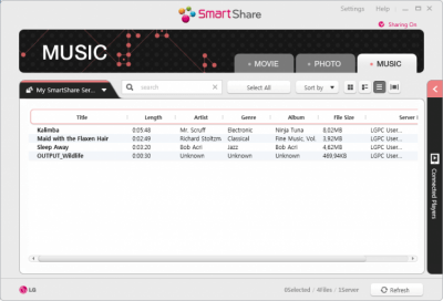 Screenshot of the application LG Smart Share - #3