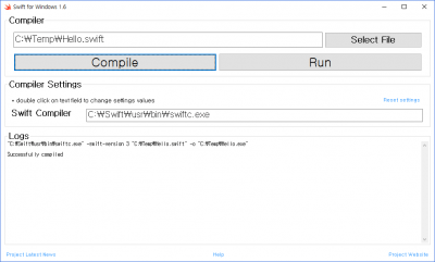 Screenshot of the application Swift for Windows - #1