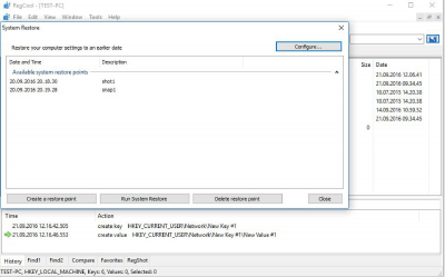 Screenshot of the application RegCool - #5