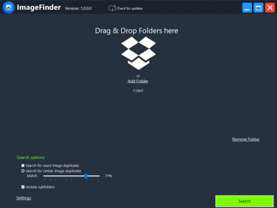 Screenshot of the application ImageFinder - #1