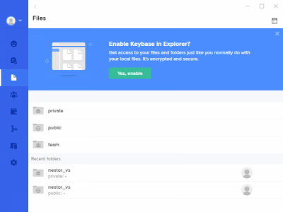 Screenshot of the application Keybase - #3