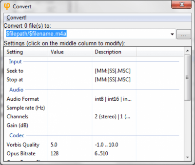 Screenshot of the application fmedia - #4