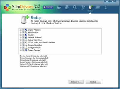 Screenshot of the application SlimDrivers - #5