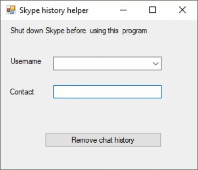 Screenshot of the application Skype Chat Helper - #1