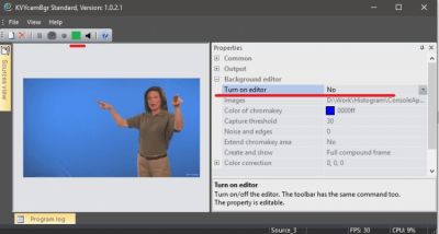 Screenshot of the application KVYcamBgr - #4