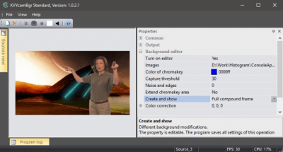 Screenshot of the application KVYcamBgr - #5