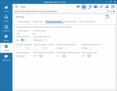 Screenshot of the application Replay Media Catcher - #5