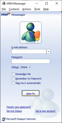 Screenshot of the application MSN Messenger - #1