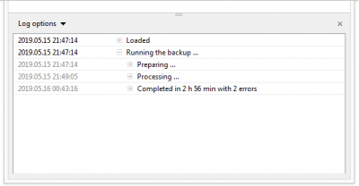 Screenshot of the application Bvckup 2 - #4