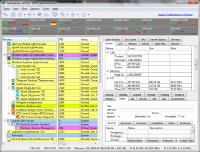 Screenshot of the application TaskExplorer - #3