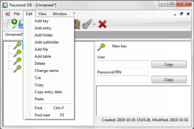 Screenshot of the application Alternate Password DB - #2