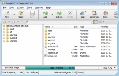 Screenshot of the application PowerISO - #1