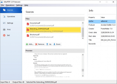 Screenshot of the application AlterPDF - #4