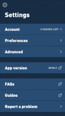 Screenshot of the application Mullvad VPN - #3