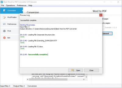 Screenshot of the application Best Word to PDF Converter - #3