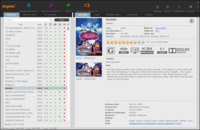 Screenshot of the application tinyMediaManager - #5