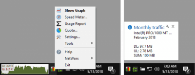 Screenshot of the application SoftPerfect NetWorx - #4